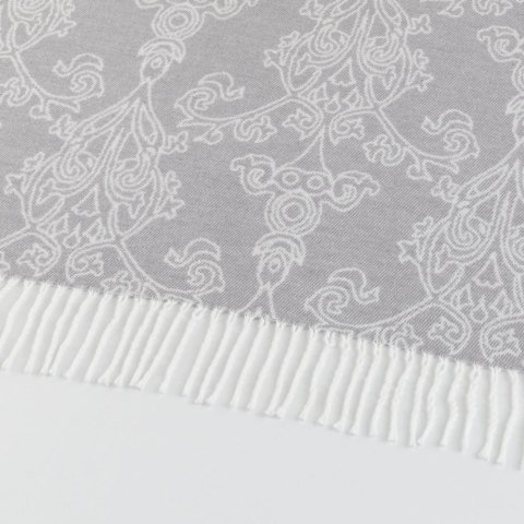 Damask Skoç Battaniye Gri