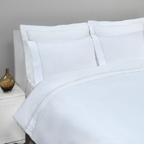 %100 Pamuk Saten Armürlü Biyeli Nevresim Takımı Premium Collection