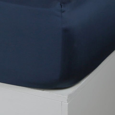 Fitted Saten Takım Lacivert - 160x200