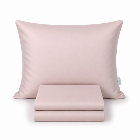 %100 Pamuk Saten Fitted Takım Pudra - 160x200