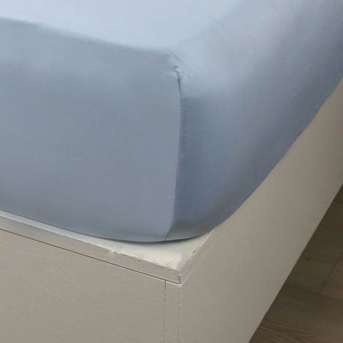 Fitted Saten Takım Açık Mavi - 180x200