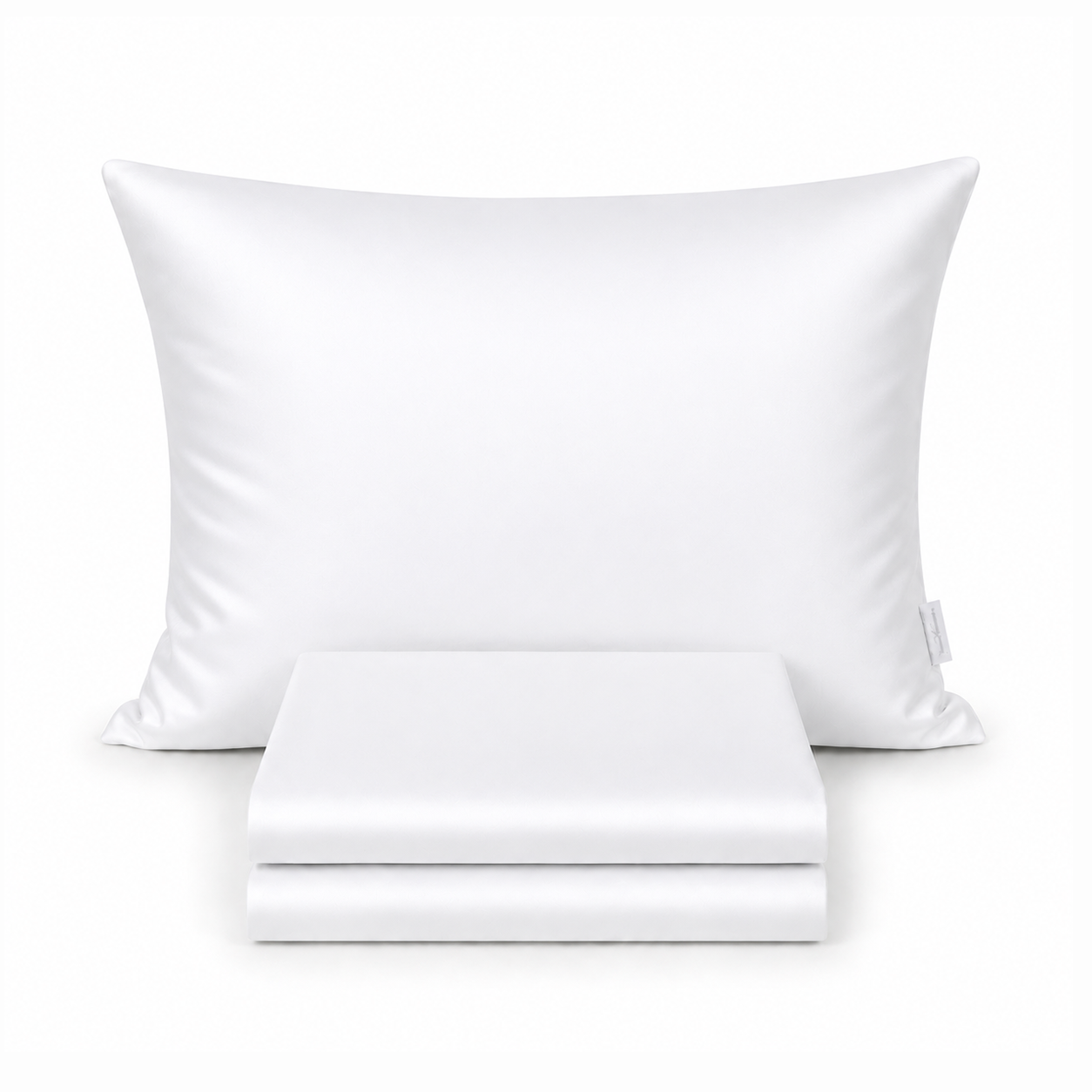 %100 Pamuk Saten Fitted Takım Beyaz - 200x200
