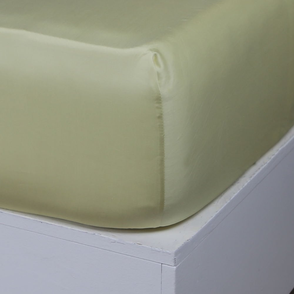 Fitted Saten Takım Hardal - 180x200