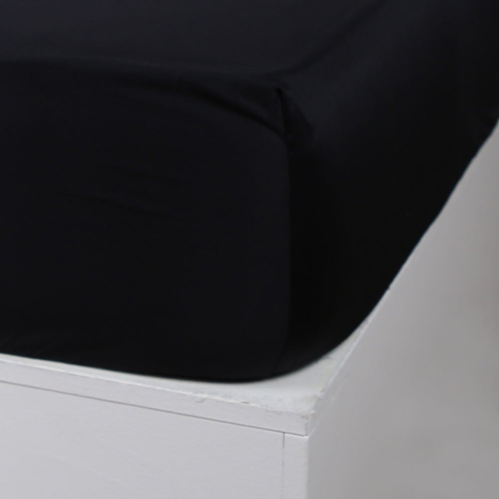 Fitted Saten Takım Siyah - 90x200