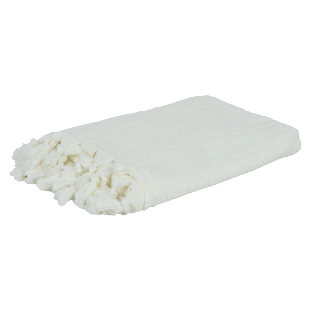 Saç Örgü Havlu Krem - 30x50