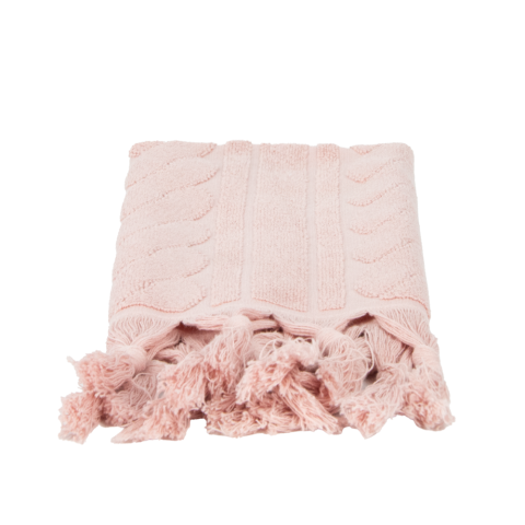 Saç Örgü Havlu Pudra - 30x50