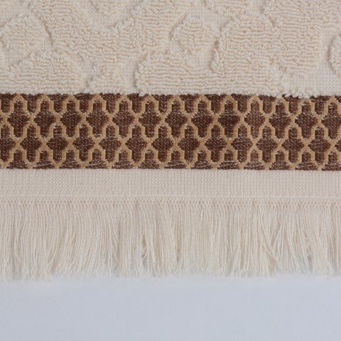 Jakarlı Saçaklı Havlu Kiremit - 50x90