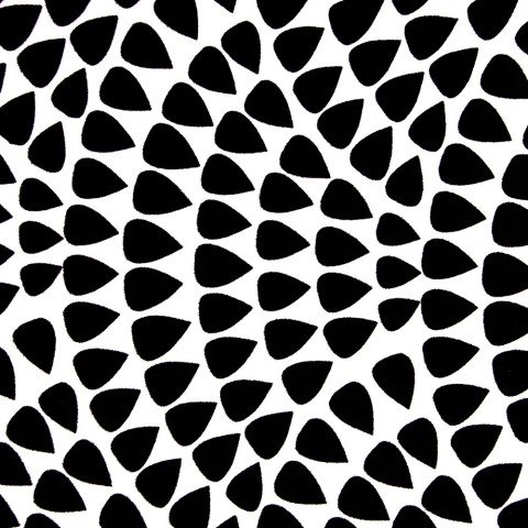 Yuvarlak Damla Desen Plaj Havlusu Siyah