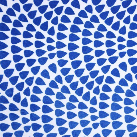 Yuvarlak Damla Desen Plaj Havlusu Lacivert