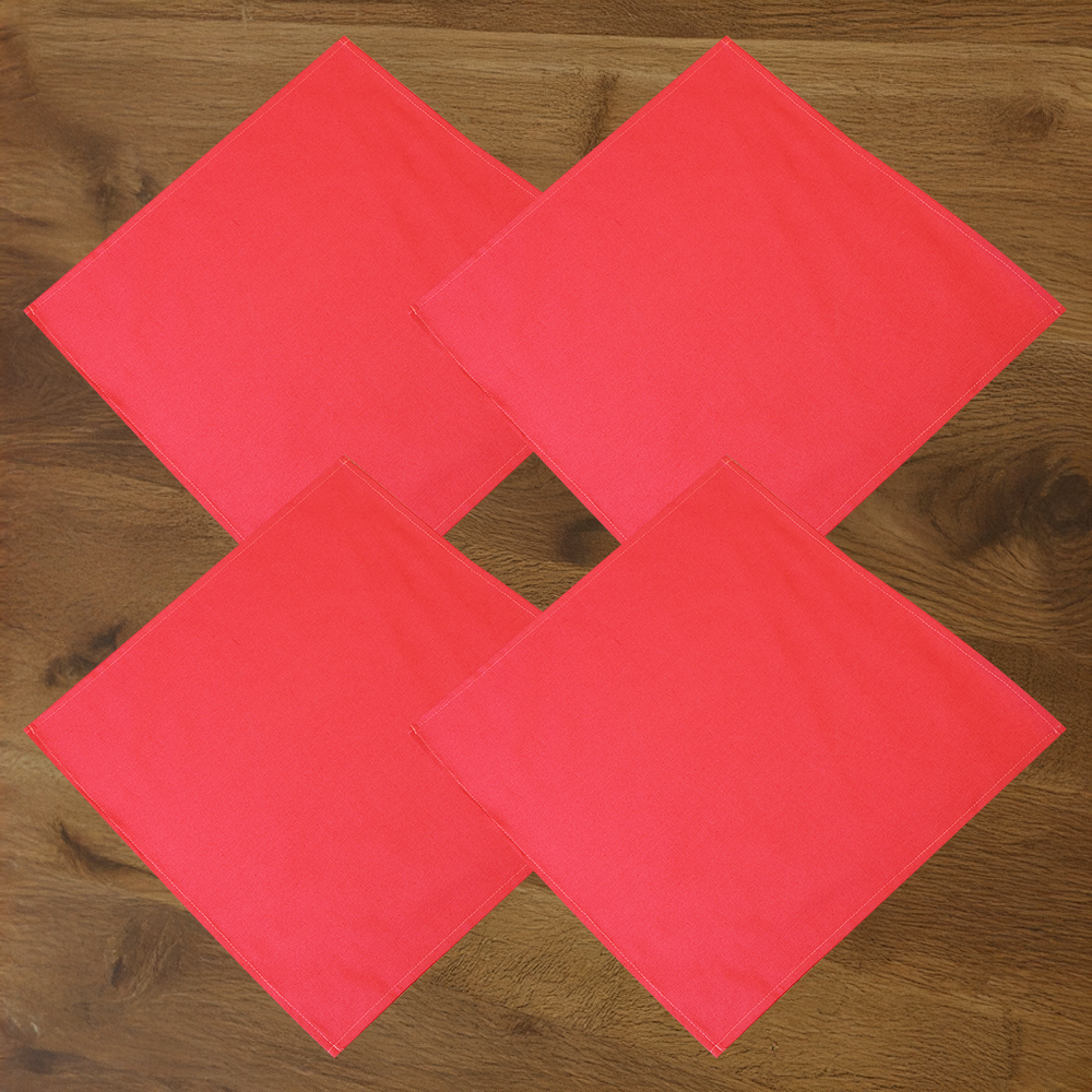 %100 Pamuklu Panama Peçete Kırmızı