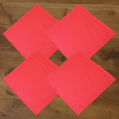 %100 Pamuklu Panama Peçete Kırmızı