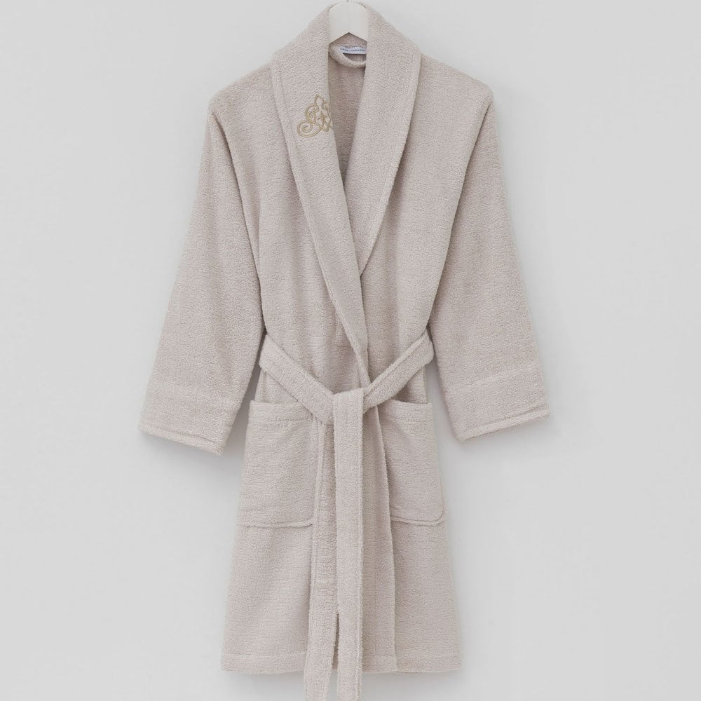 Nakışlı Bayan Bornoz M - Bej