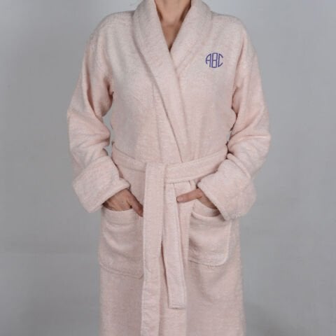 Kişiye özel bambu elyaflı basic bornoz yumuşak ve doğal dokulu