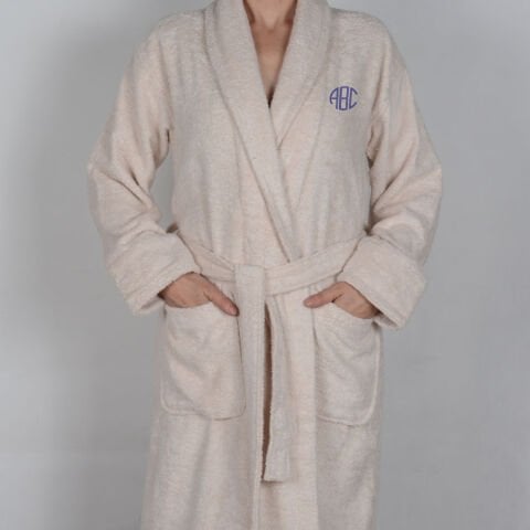 Kişiye Özel Basic Bornoz M - Bej