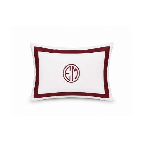 Kişiye Özel Nakışlı Kırlent ve Yastık Bordo - 30x50 Kırlent