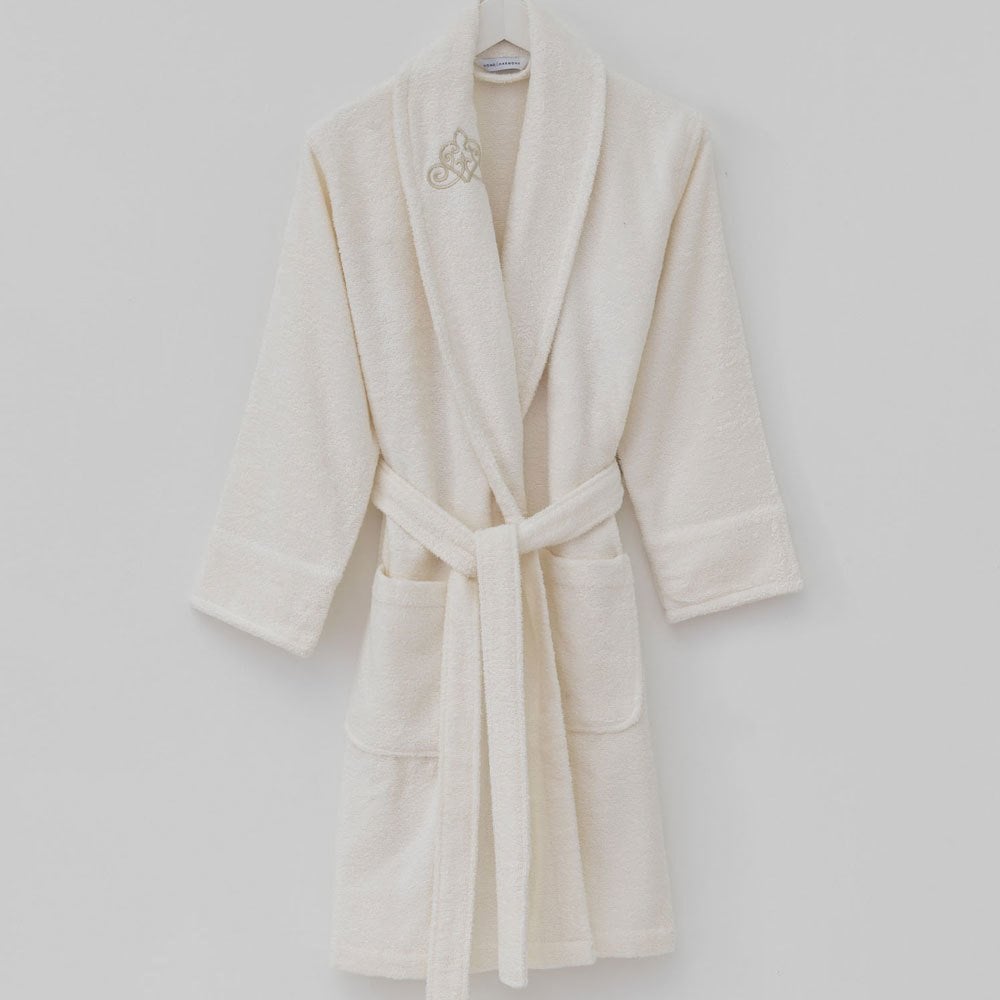 Nakışlı Bayan Bornoz M - Ekru