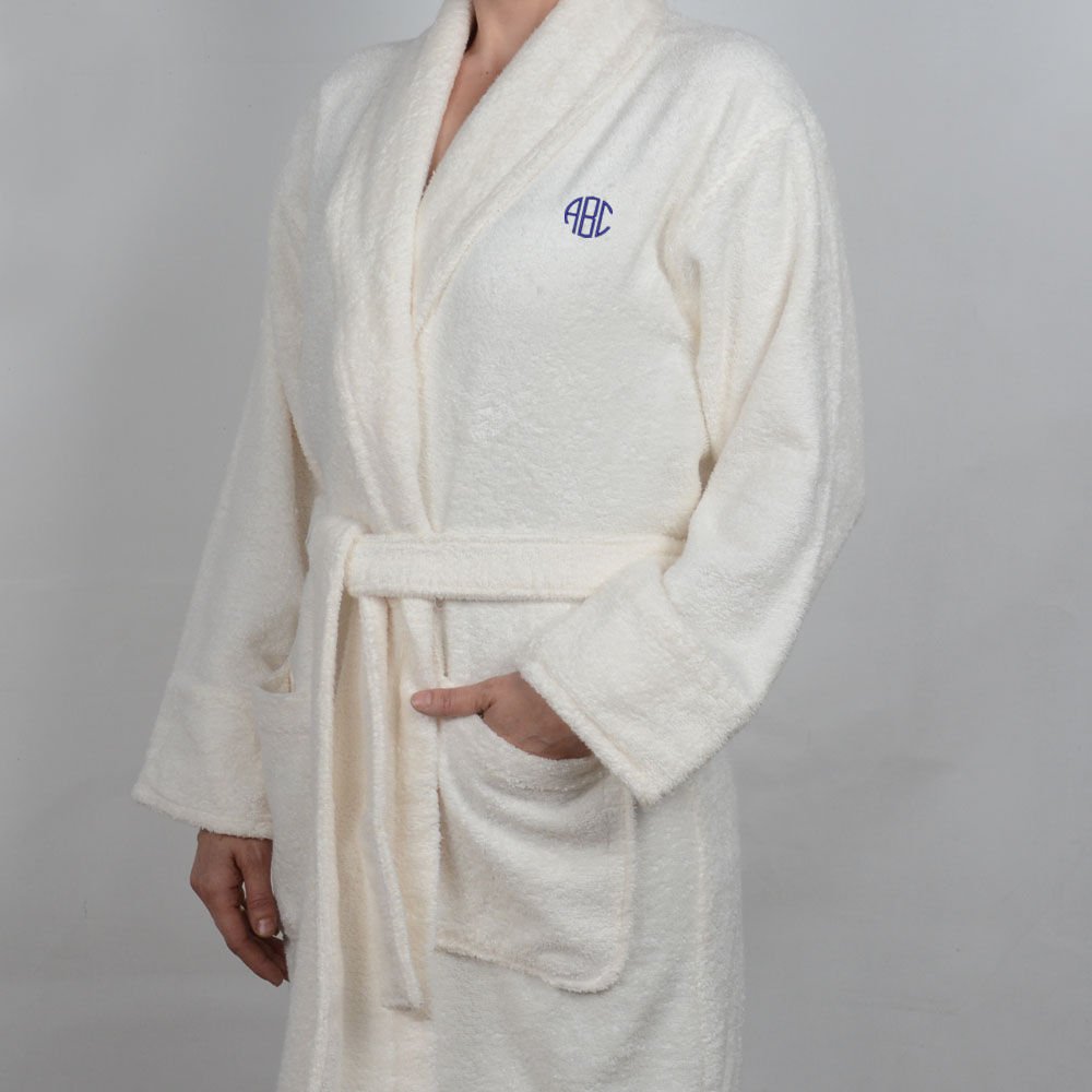 Kişiye Özel Basic Bornoz L - Ekru