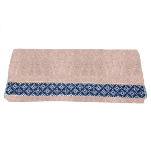 Lacivert Yaka Kimono Bornoz Seti