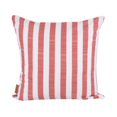 Linen Stripes Kırlent Kırmızı - 50x50
