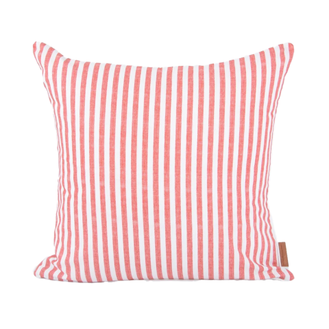 Linen Stripes Kırlent Kırmızı - 50x50