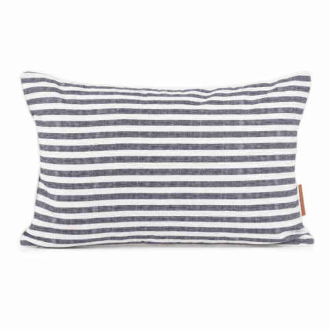 Linen Stripes Kırlent Antrasit - 40x60