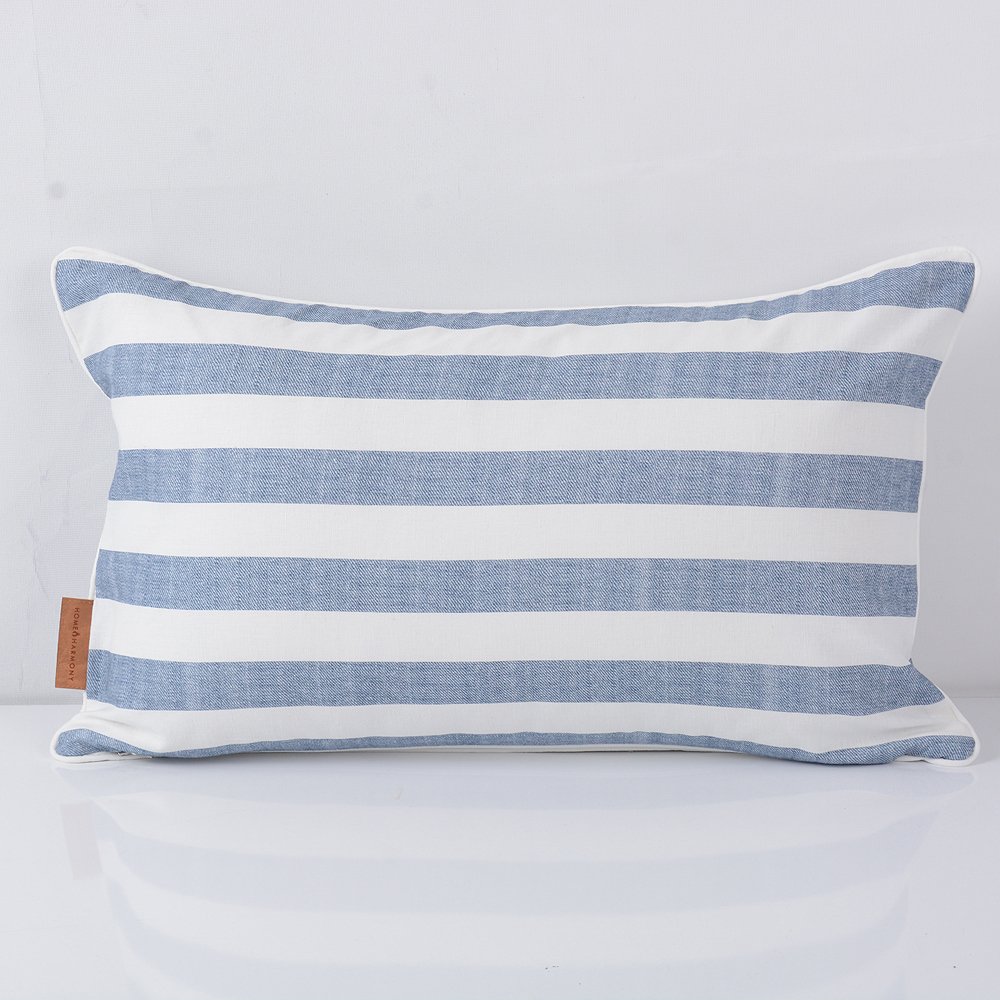 Linen Stripes Kırlent Lacivert - 40x60