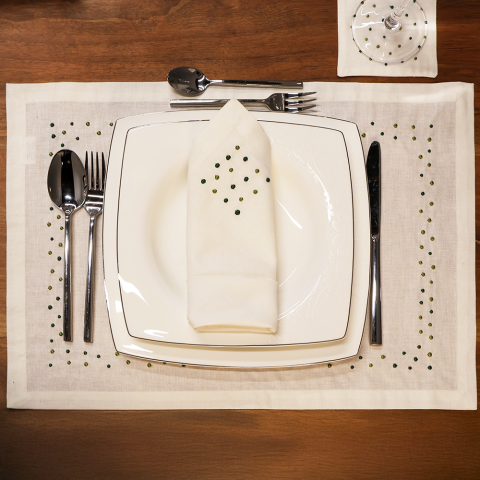 Spots Keten Amerikan Servisi Yeşil - 35x50*2