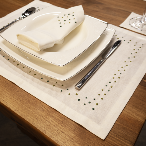 Spots Keten Amerikan Servisi Yeşil - 35x50*2