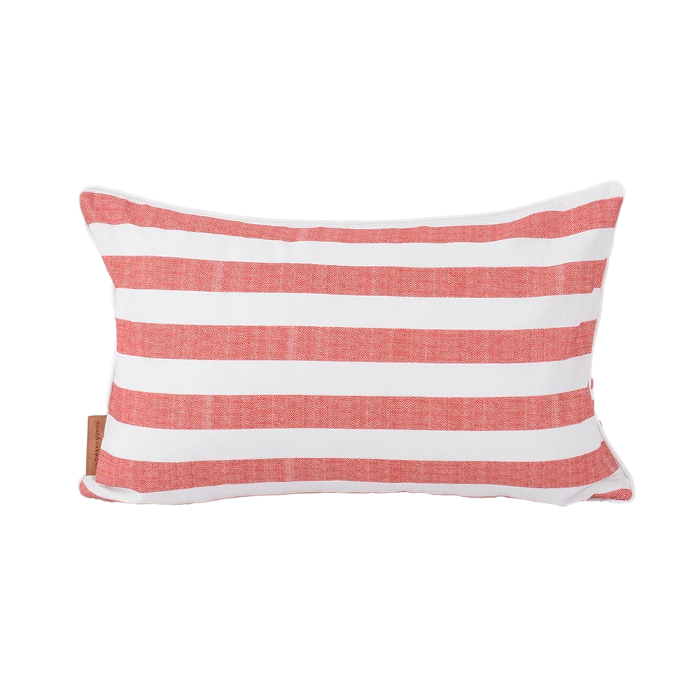 Linen Stripes Kırlent Kırmızı - 30x50