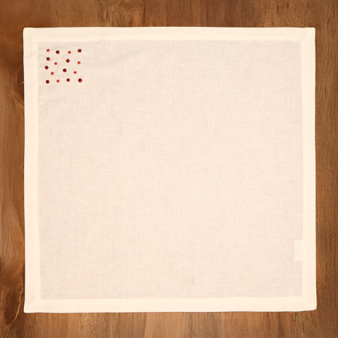 Spots Keten Peçete Kırmızı