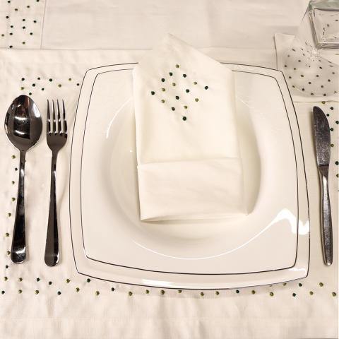 Spots Keten Peçete Kırmızı