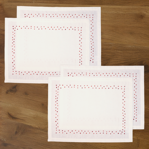 Spots Keten Amerikan Servisi Kırmızı - 35x50*4