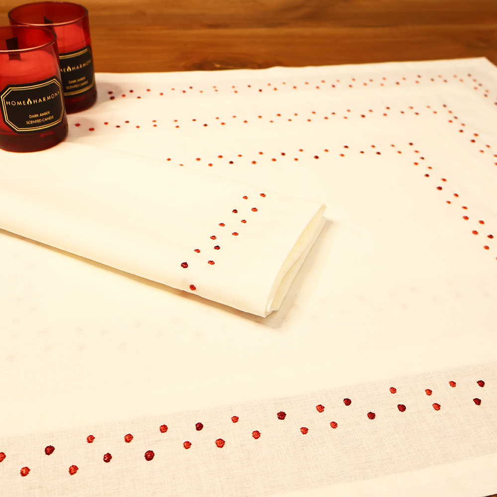 Spots Keten Amerikan Servisi Kırmızı - 35x50*4