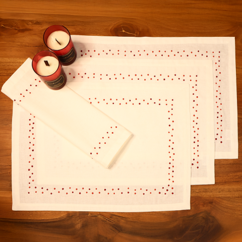 Spots Keten Amerikan Servisi Kırmızı - 35x50*4