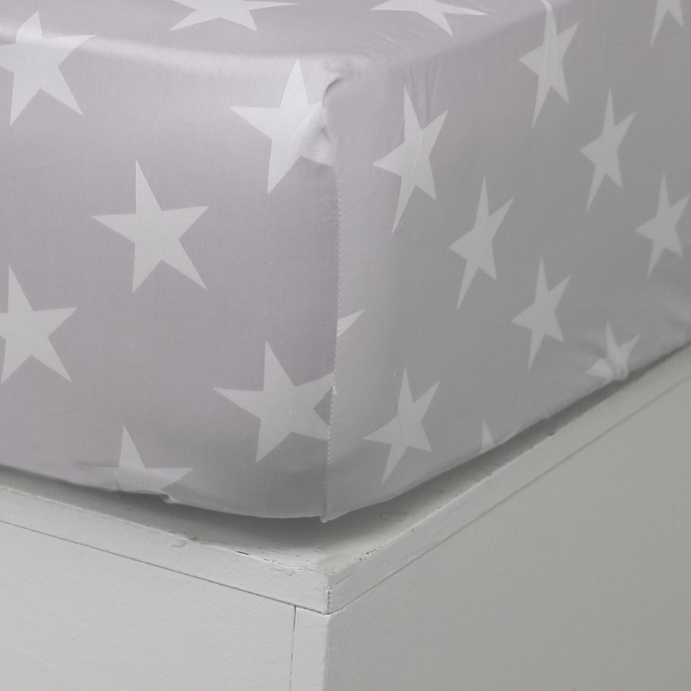 Star Çift Kişilik Fitted + Yst Gümüş-Beyaz - Çift Kişilik