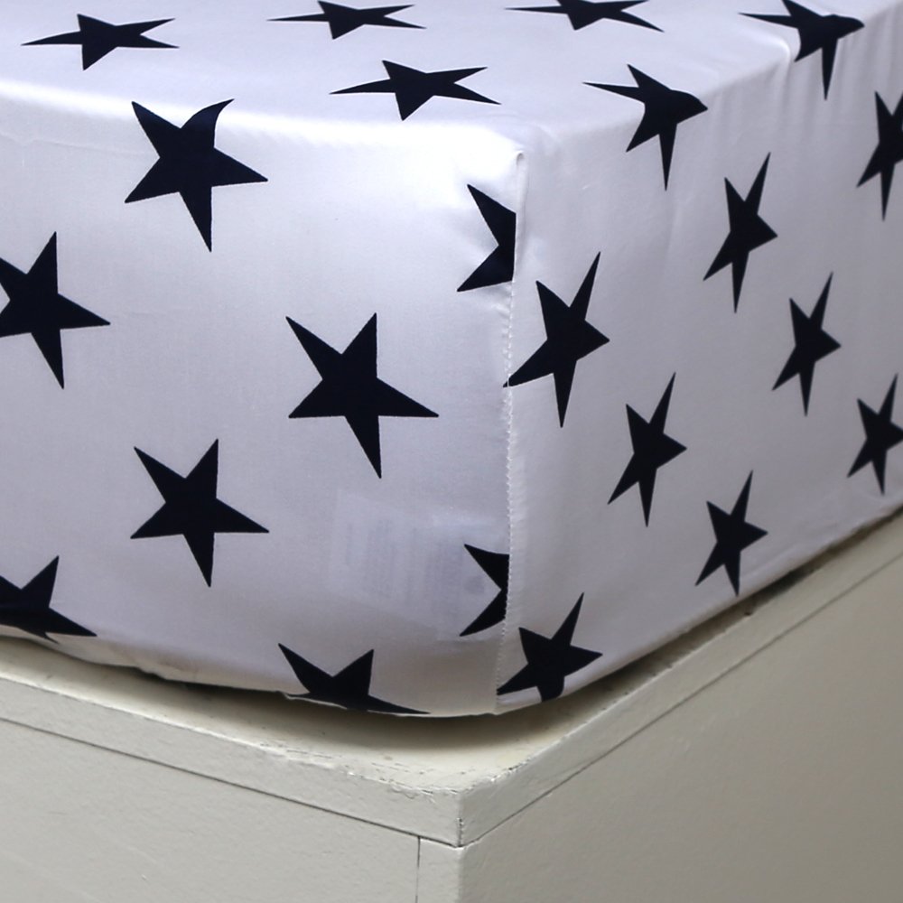 Star Çift Kişilik Fitted + Yst Beyaz-Lacivert - Çift Kişilik