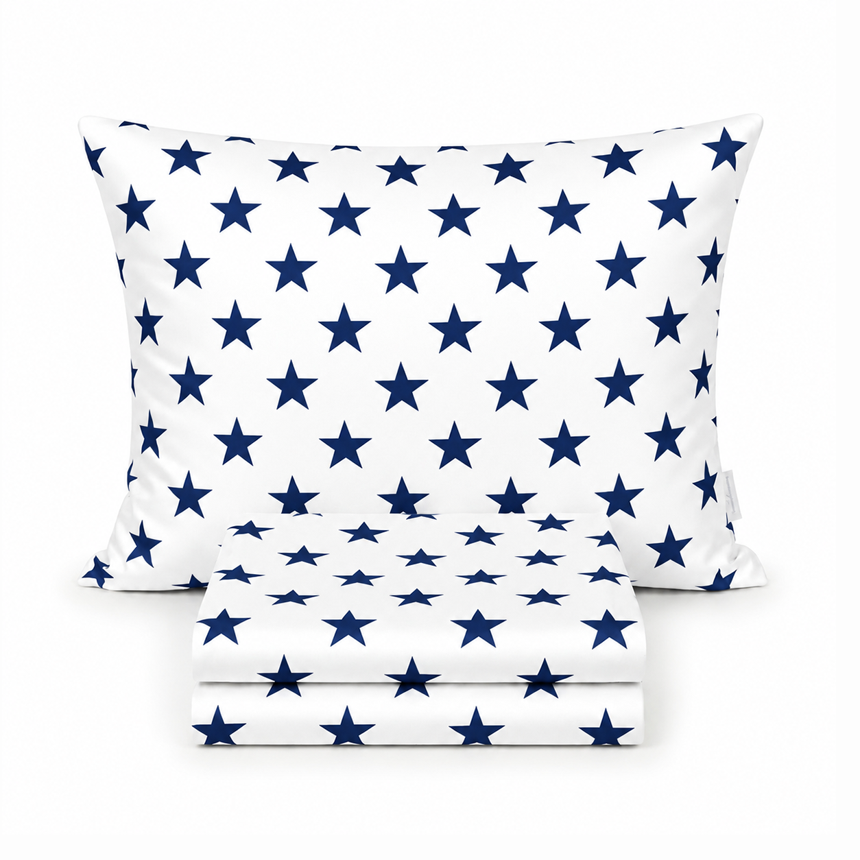 Star Çift Kişilik Fitted + Yst Beyaz-Lacivert - Çift Kişilik