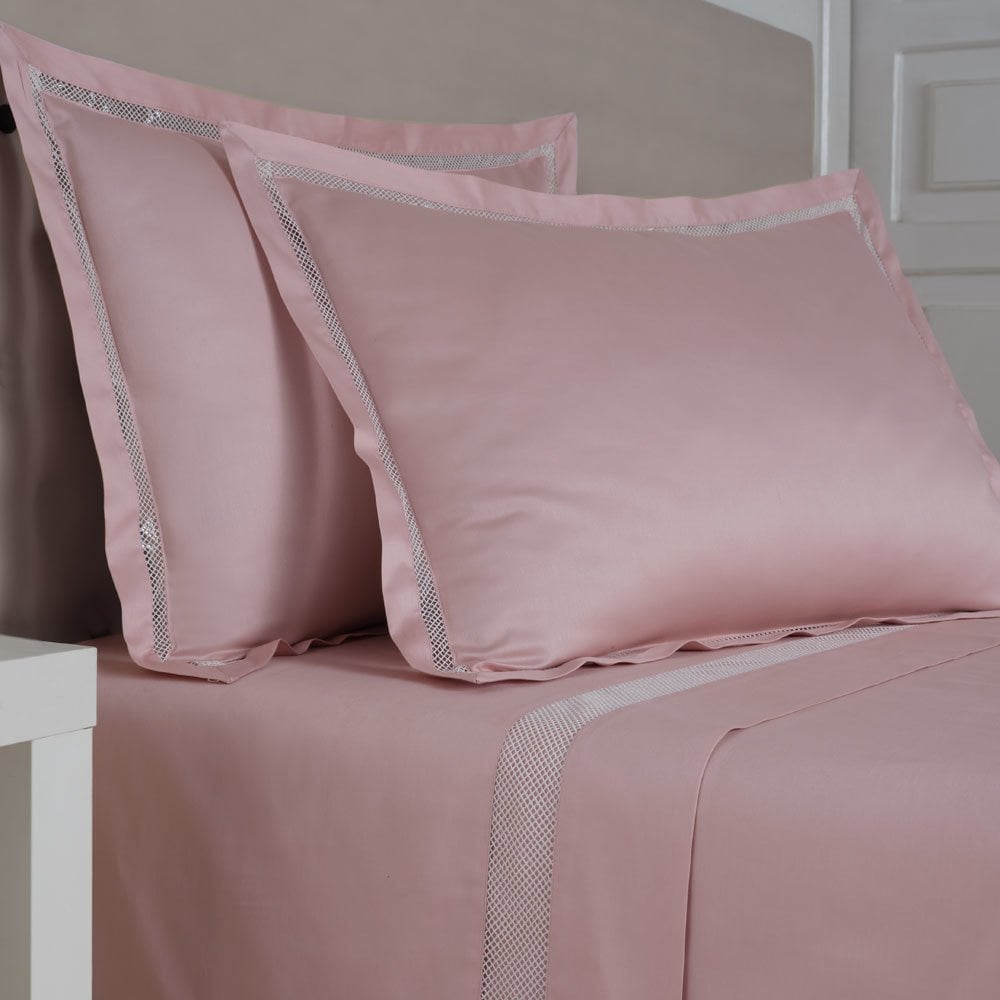 Pudra Rengi Çift Kişilik Düz Çarşaf Nevresim Takımı 240x260 Ev Tekstili