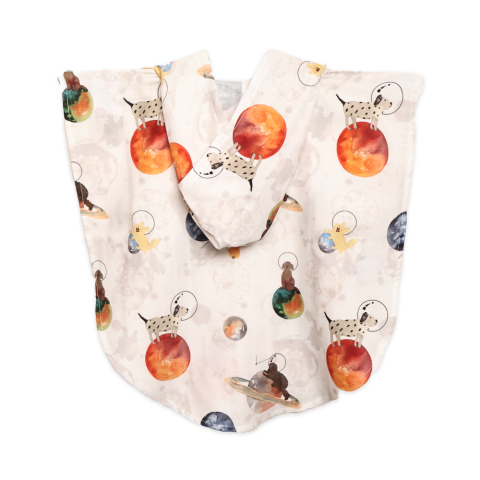 Galaxy Cat Muslin Çocuk Panco Beyaz - 3-5