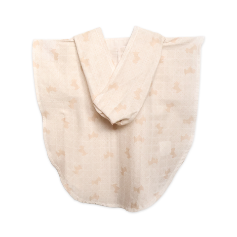 Terrı Pop Muslin Çocuk Panço Organik Çift Kat Dijital Baskılı Müslin Panço