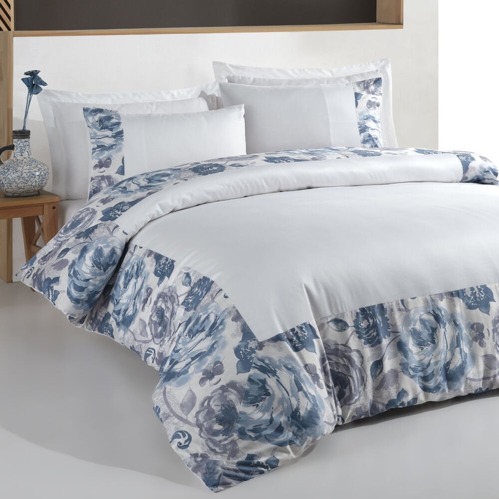 Rossy Frame Nevresim Takımı King Size - Fitted Çarşaf