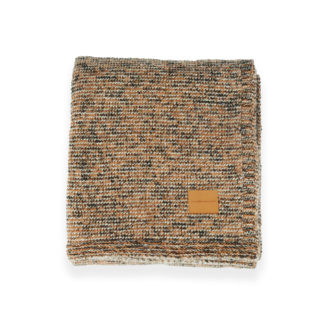 Örgü Battaniye Gri Kiremit