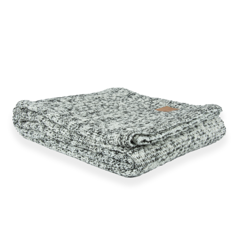 Örgü Battaniye Gri Gri