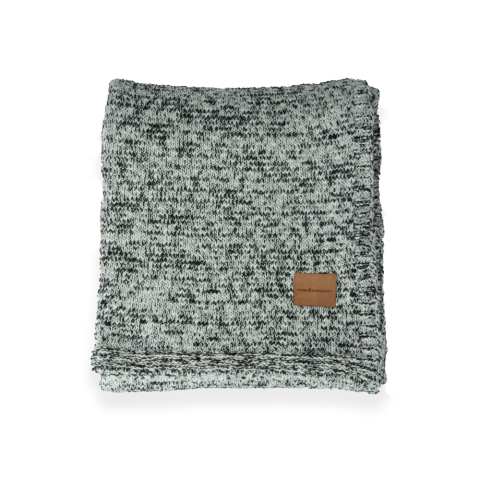 Örgü Battaniye Gri Gri