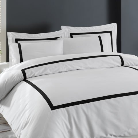 80 Tel %100 Pamuk Saten Vale  Nevresim Takımı Bordo - Tek Kişilik - Düz Çarşaf