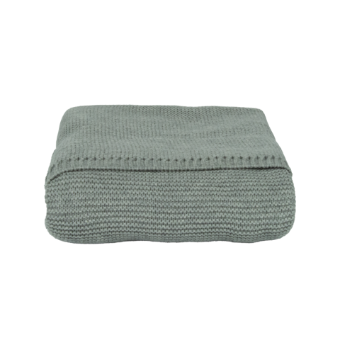 Bebek Pamuklu Örgü Battaniye Gri