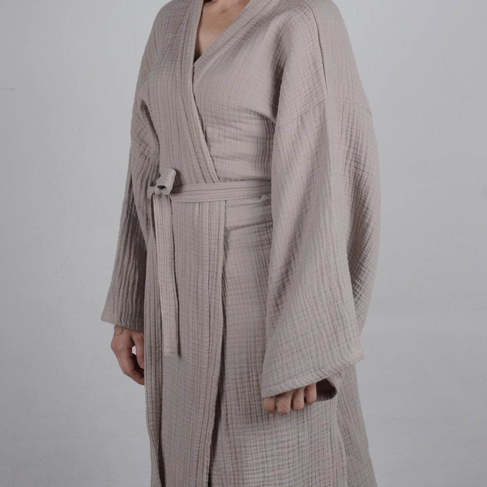 Kimono Müslin Bornoz Bej