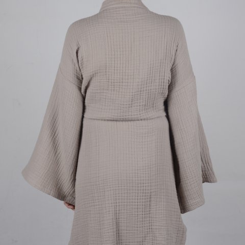 Kimono Müslin Bornoz Bej