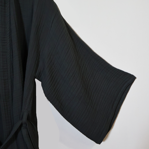 Kimono Müslin Bornoz Antrasit