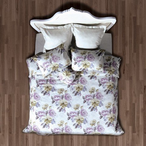 %100 Pamuk Saten Posy  Nevresim Takımı Pembe - Tek Kişilik - Fitted Çarşaf